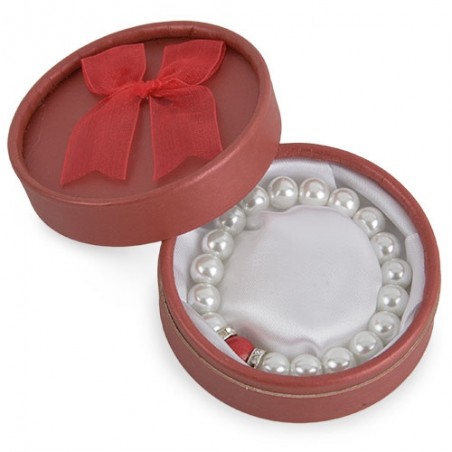 Pulseras de Perlas con Piedra en Estuche: Pack de 10 Unidades