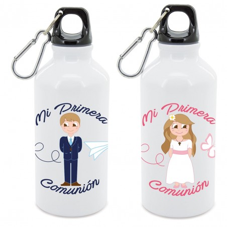 Botella Aluminio Comunión Niño Y Niña