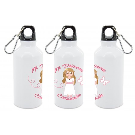Botella aluminio comunión niño y niña