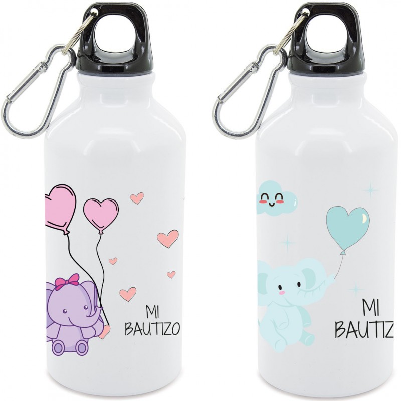 Botella De Aluminio Blanca Para Bautizo Niño Y Niña Botella De Aluminio Blanca Para Bautizo Niño Y Niña
