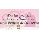 Sacacorchos personalizado con adhesivo en bolsa de organza rosa