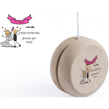 Yoyo de Madera para Bodas