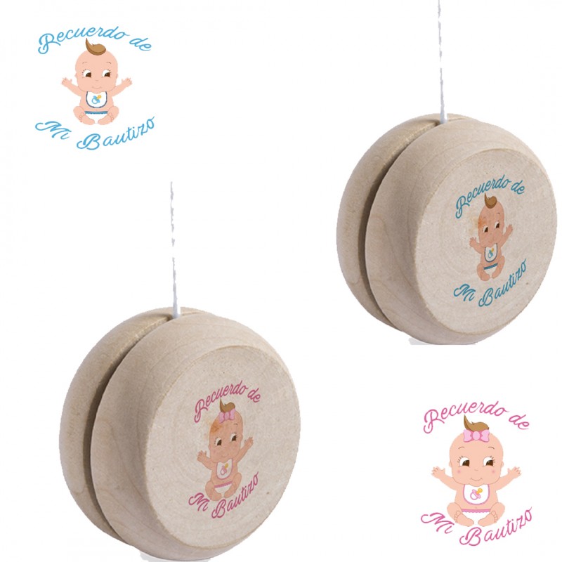 Yoyo de Madera para Regalar en Bautizo Yoyo de Madera para Regalar en Bautizo