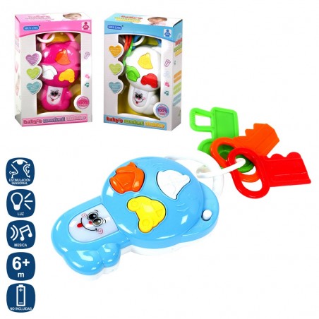 Llaves de juguete musicales con luces Estimulación sensorial para bebés