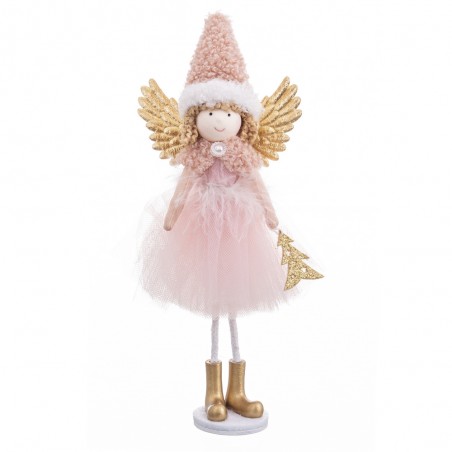 Colgante ángel Tejido Rosa 3 X 3 X 22 Cm