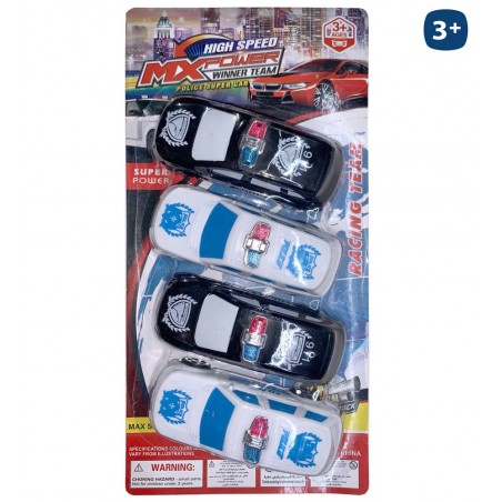 S 4 Coche Policía Fricción 11,50 Cm