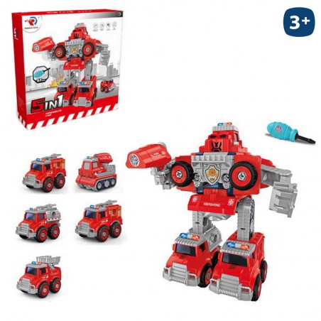S 5 Robot Transformable 5 En 1 10,20 X 6,30 X 9,20 Cm