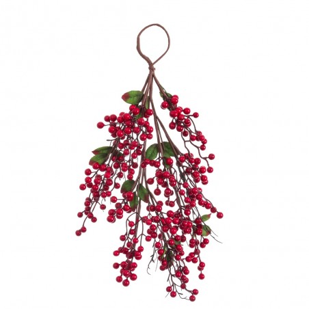 Colgante Puerta Acebo Con Hojas 55 Cm