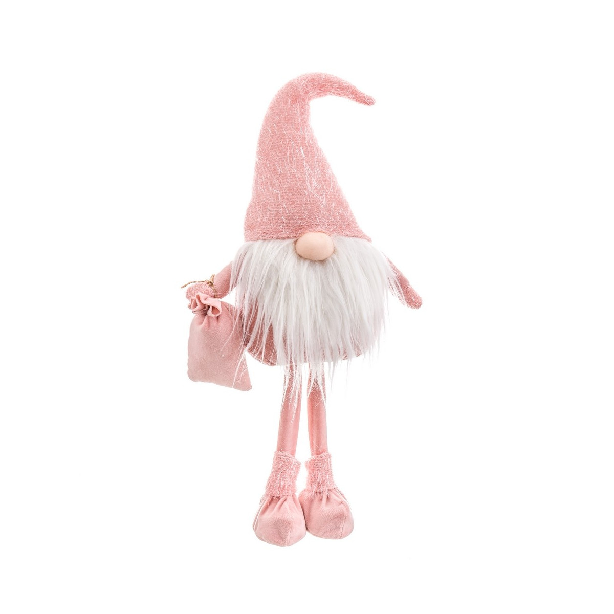 Papa noel de pie rosa 23 x 14 50 x 56 cm