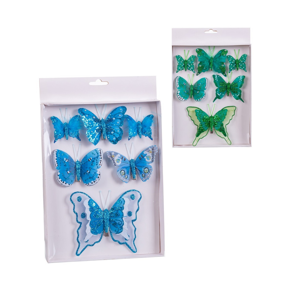 S 6 mariposa con clip 2 c 12 cm