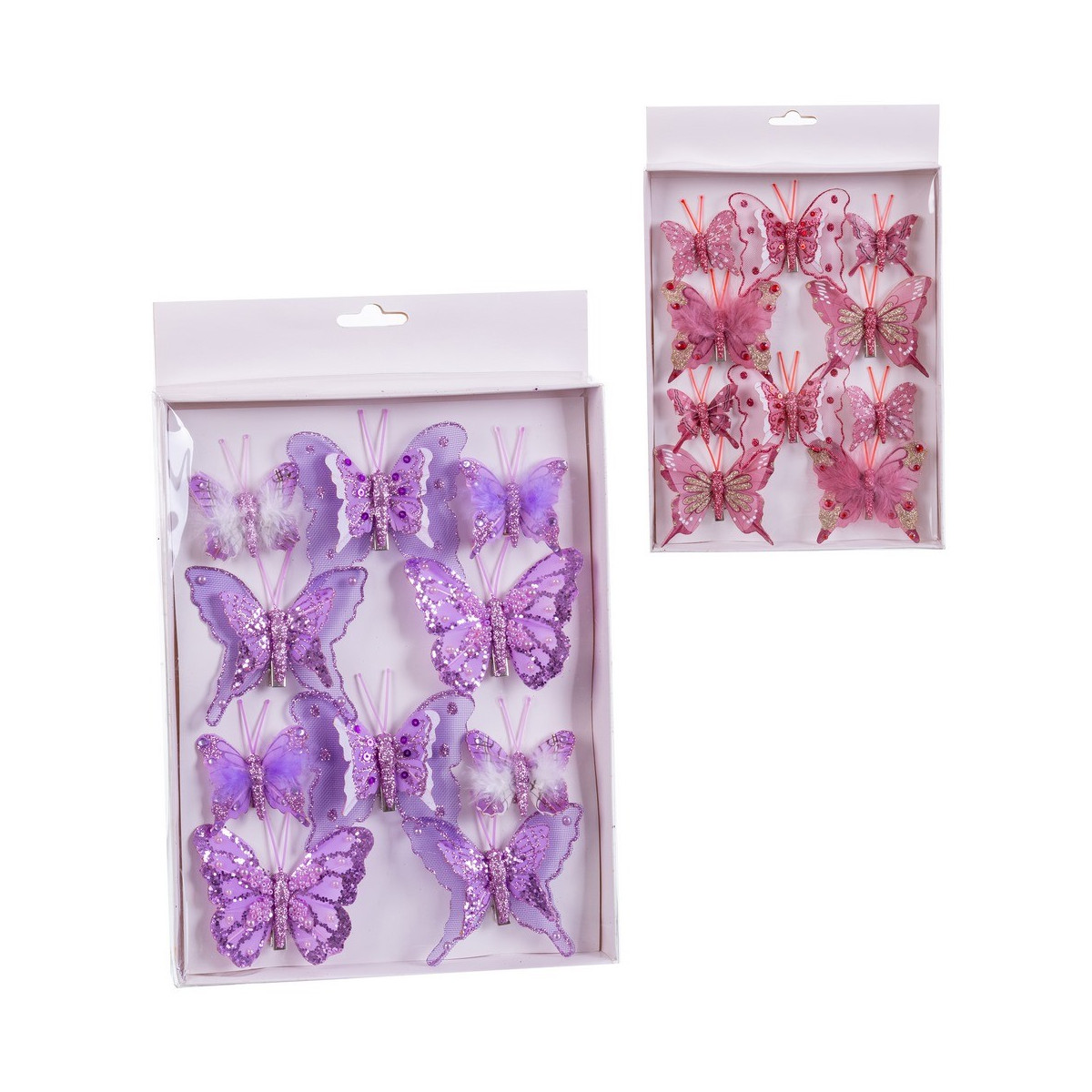 S 10 mariposa con clip 2 c 8 cm