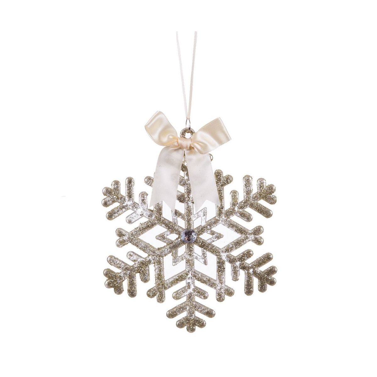 Colgante estrella con lazo plástico 15 cm