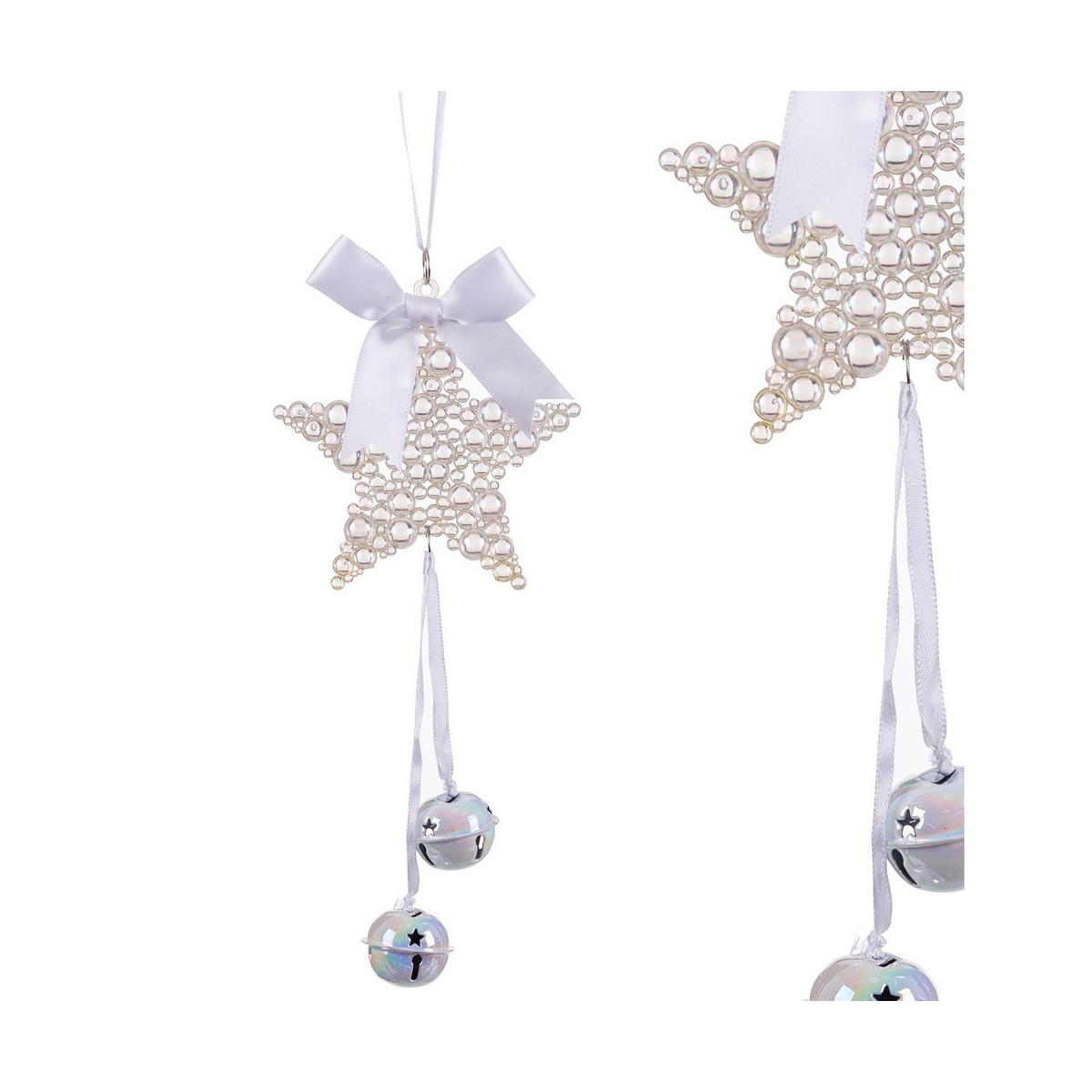 Colgante estrella cascabeles plástico 20 cm