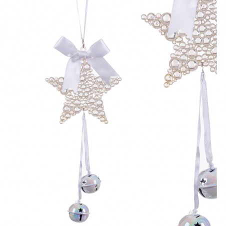 Colgante estrella cascabeles plástico 20 cm