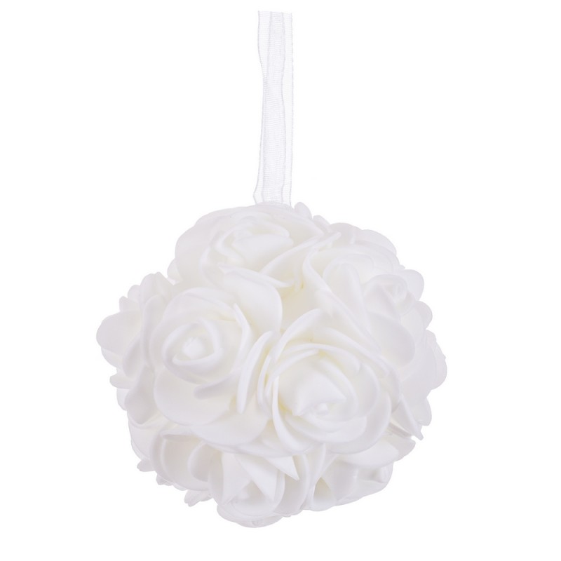 Bola Rosas Blanco 8 X 8 X 8 Cm Bola Rosas Blanco 8 X 8 X 8 Cm