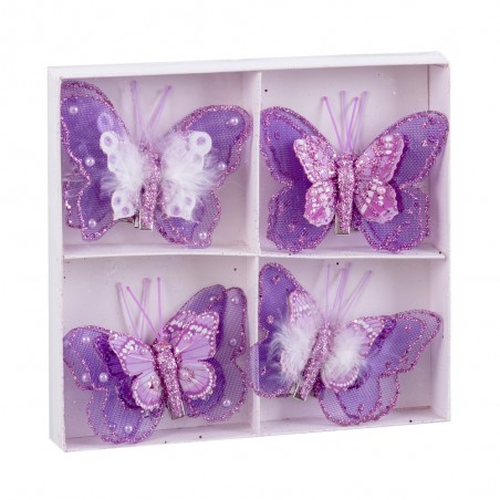 S 8 mariposa pluma 8 cm