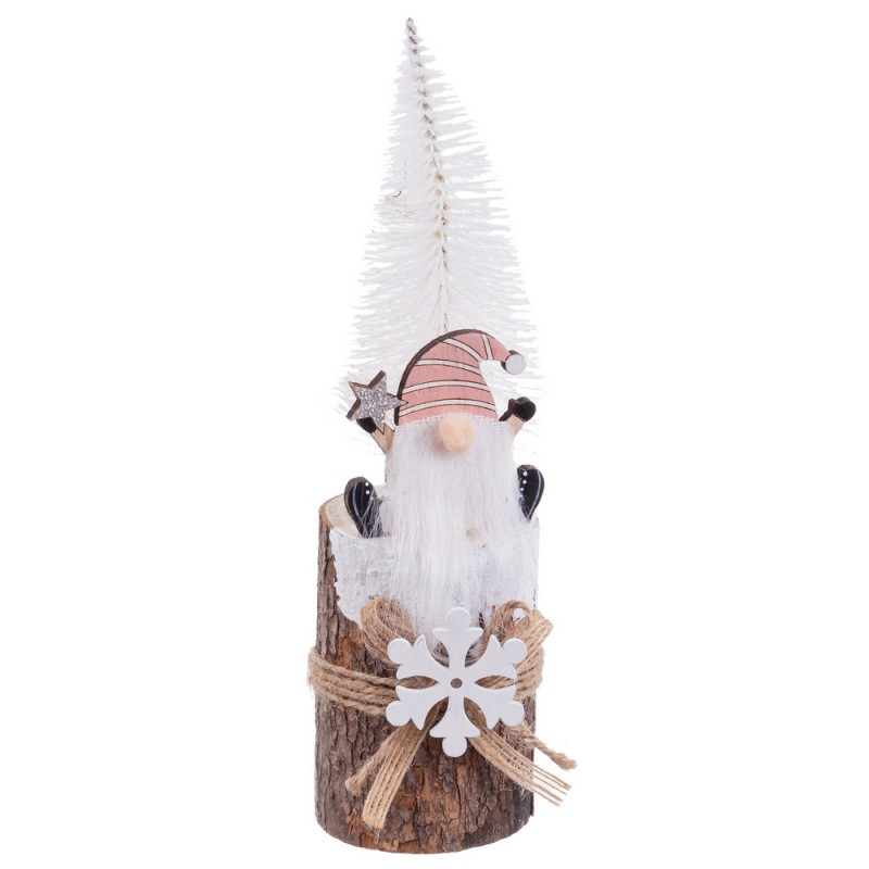 Tronco papa noel madera 6 50 x 20 cm