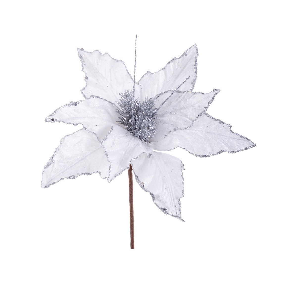 Poinsettia tejido blanco 31 x 36 cm