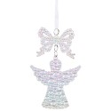 Colgante lazo ángel plástico 16 x 9 cm