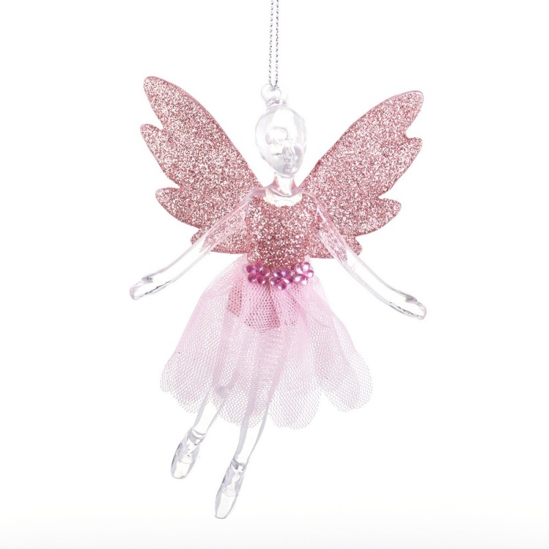 Colgante mariposa rosa 13 x 8 x 4 cm