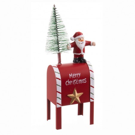 Buzón árbol Y Papa Noel Metal 5,50 X 4 X 17 Cm