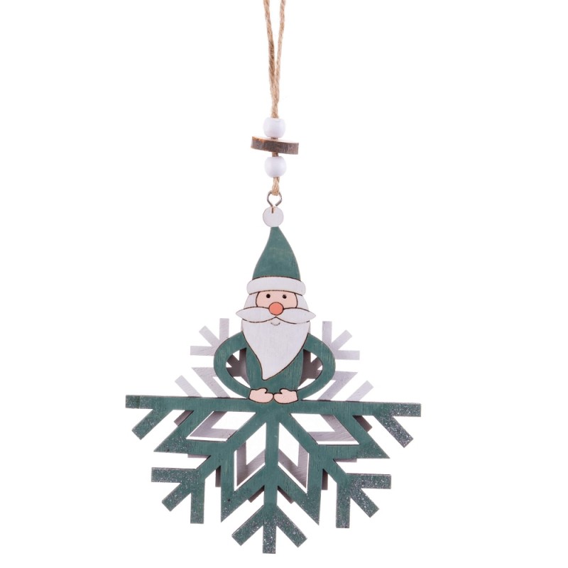 Colgante papa noel madera 14 x 12 x 0 70 cm