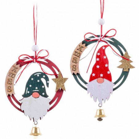 Colgante Papa Noel Madera 2 M 9,50 X 8,50 X 0,80 Cm