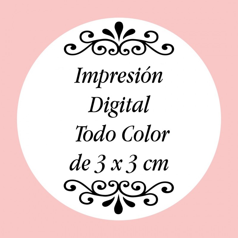Personalización con Impresión Digital con Texto, Foto o Logo a Todo Color de 3 x 3 cm Personalización con Impresión Digital con Texto, Foto o Logo a Todo Color de 3 x 3 cm