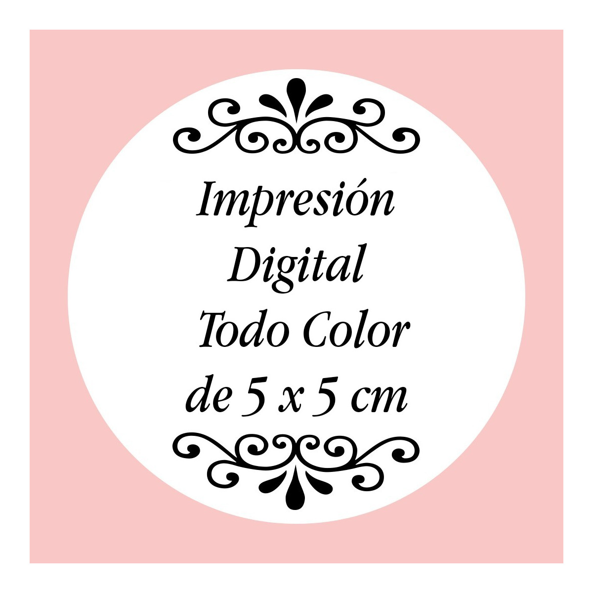 Personalización con impresión digital con texto foto o logo a todo color de 5 x 5 cm