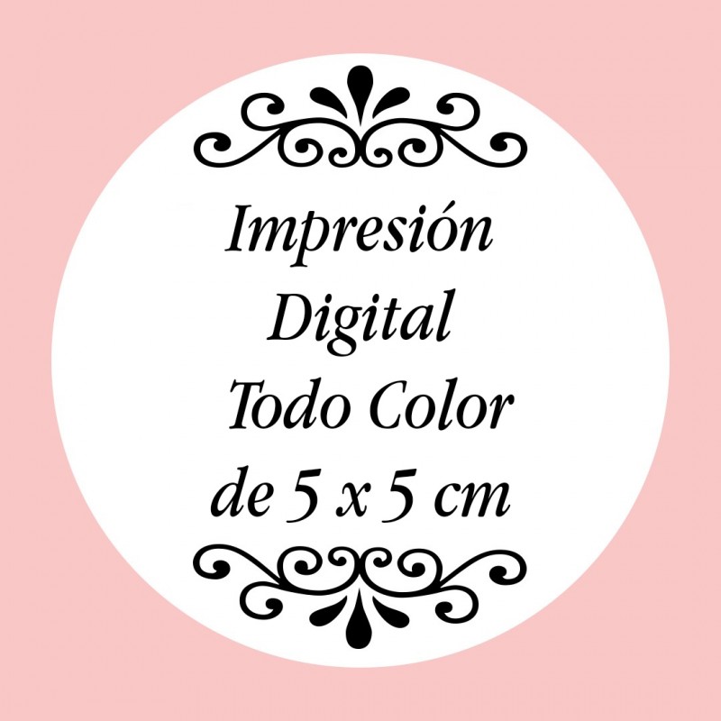Personalización con Impresión Digital con Texto, Foto o Logo a Todo Color de 5 x 5 cm Personalización con Impresión Digital con Texto, Foto o Logo a Todo Color de 5 x 5 cm