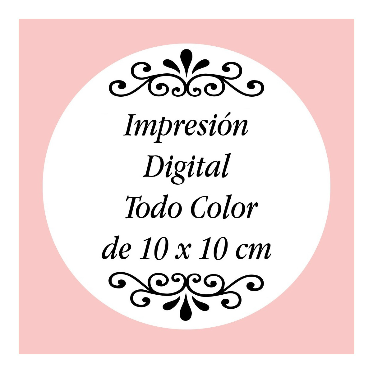 Personalización con impresión digital con texto foto o logo a todo color de 10 x 10 cm