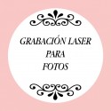 Personalización con grabación láser para foto