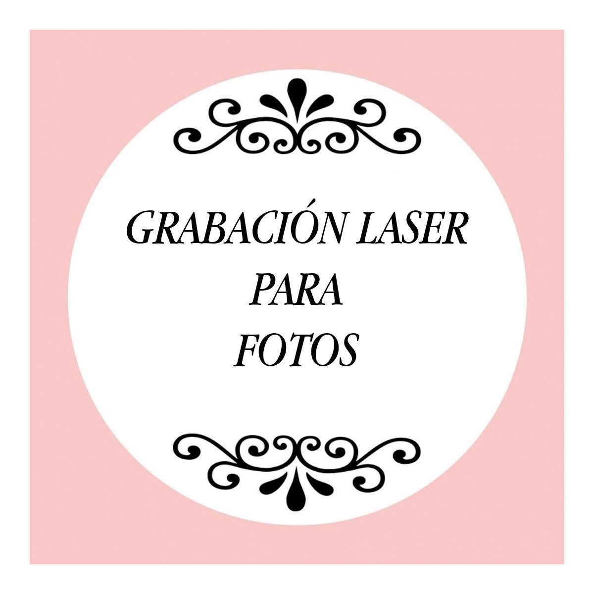 Personalización con grabación láser para foto