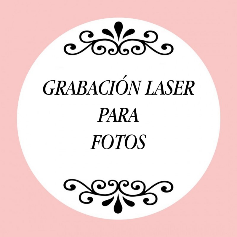 Personalización con grabación láser para foto