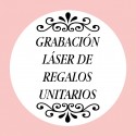 Personalización con grabación láser regalos unitarios