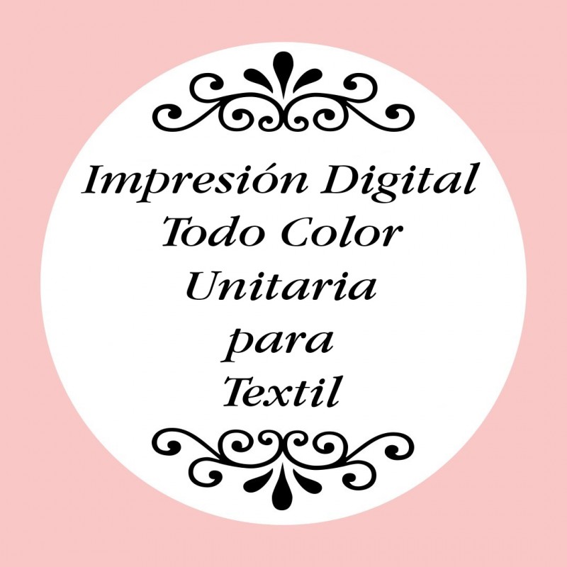 Personalización con impresión digital con texto foto o logo a todo color para 1 unidad de textil