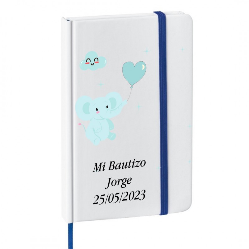 Libreta para Bautizo o Baby Shower Personalizada con Texto y Fecha Libreta para Bautizo o Baby Shower Personalizada con Texto y Fecha