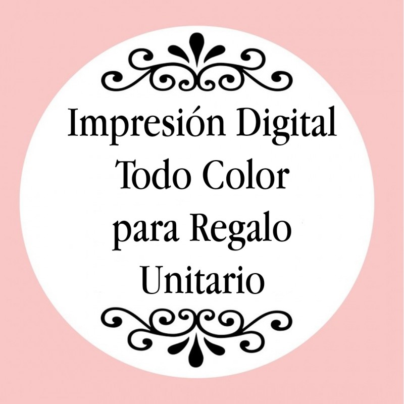 Personalización con Impresión Digital con Texto, Foto o Logo a Todo Color