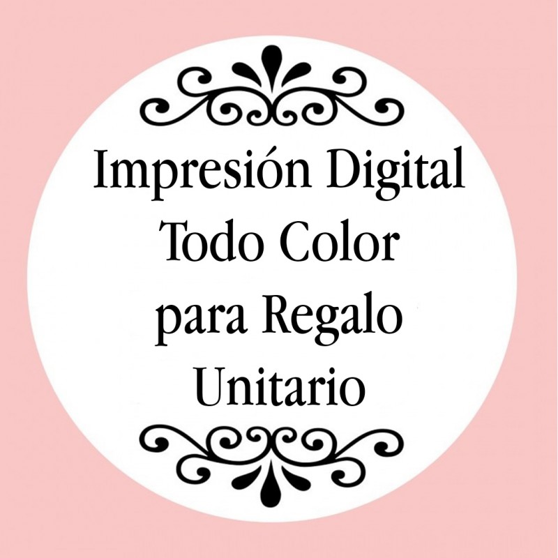 Personalización con impresión digital con texto foto o logo a todo color