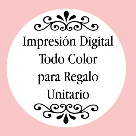 Personalización con impresión digital con texto foto o logo a todo color