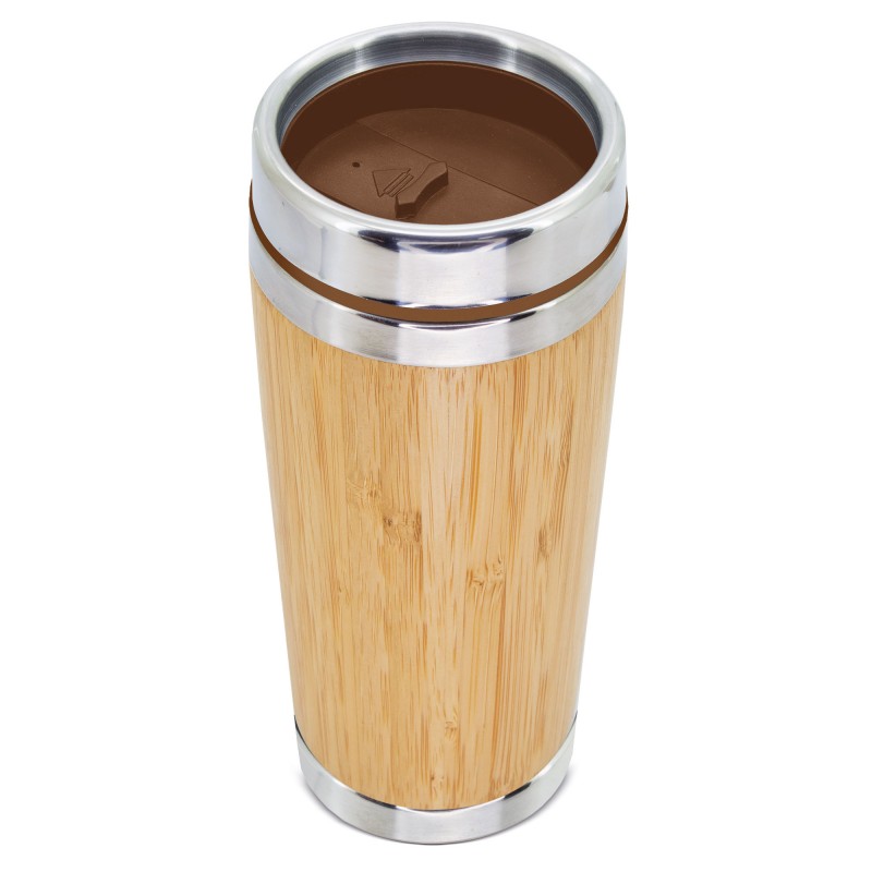Vaso Térmico de Bambú 500ml Doble Capa para Mantener la Temperatura