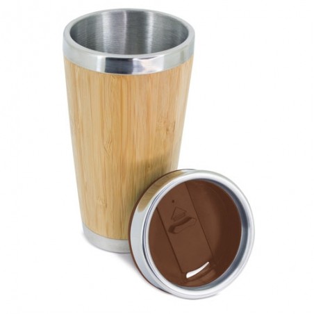 Vaso Térmico de Bambú 500ml Doble Capa para Mantener la Temperatura