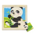 Set de 5 puzzles en madera natural junior