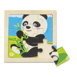Set De 5 Puzzles En Madera Natural Junior