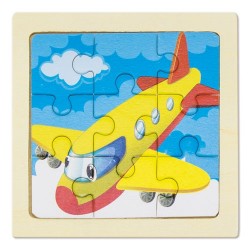 Set De 5 Puzzles En Madera Natural Junior