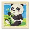 Set de 5 puzzles en madera natural junior