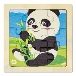 Set De 5 Puzzles En Madera Natural Junior