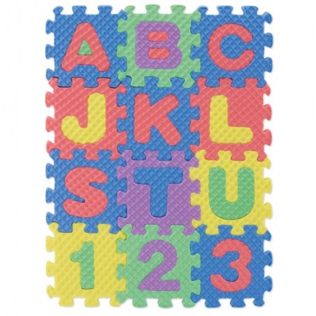Puzzle de Goma EVA con Letras y Números Juguete Educativo para Niños