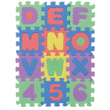 Puzzle de Goma EVA con Letras y Números Juguete Educativo para Niños