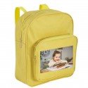 Mochila infantil amarilla personalizada con foto a todo color
